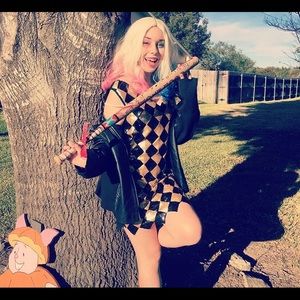 *SOLD* Harley Quinn Gold Club Dress